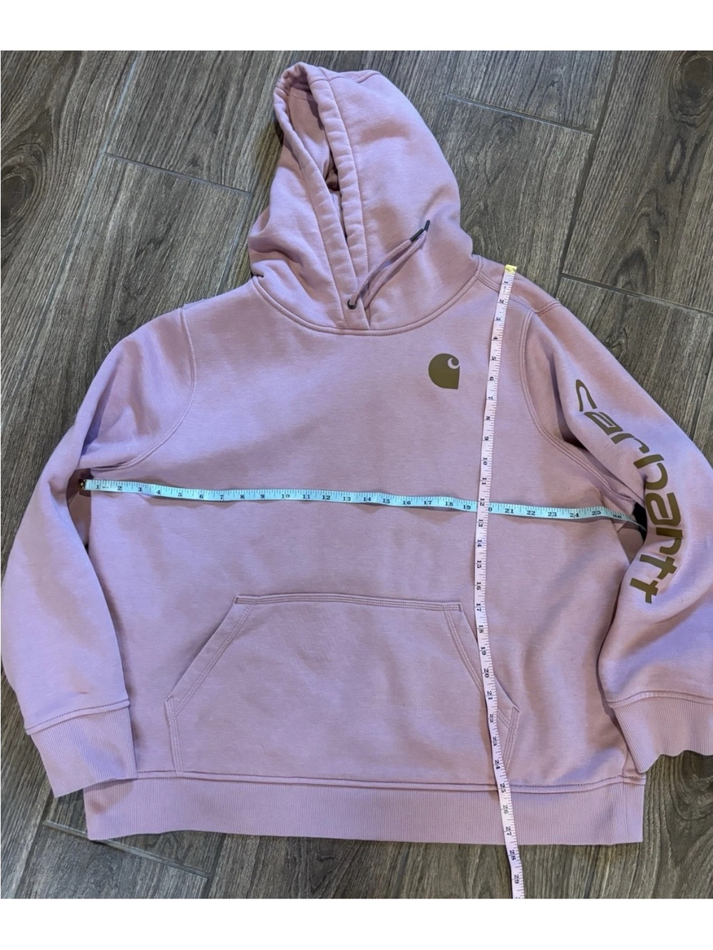 Carhartt Pink Hoodie Womens XXL 20 Relaxed Fit Logo Sleeve - Picture 7 of 8